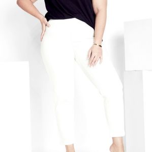 EUC Avenue Premium Stretch White Denim Jeans